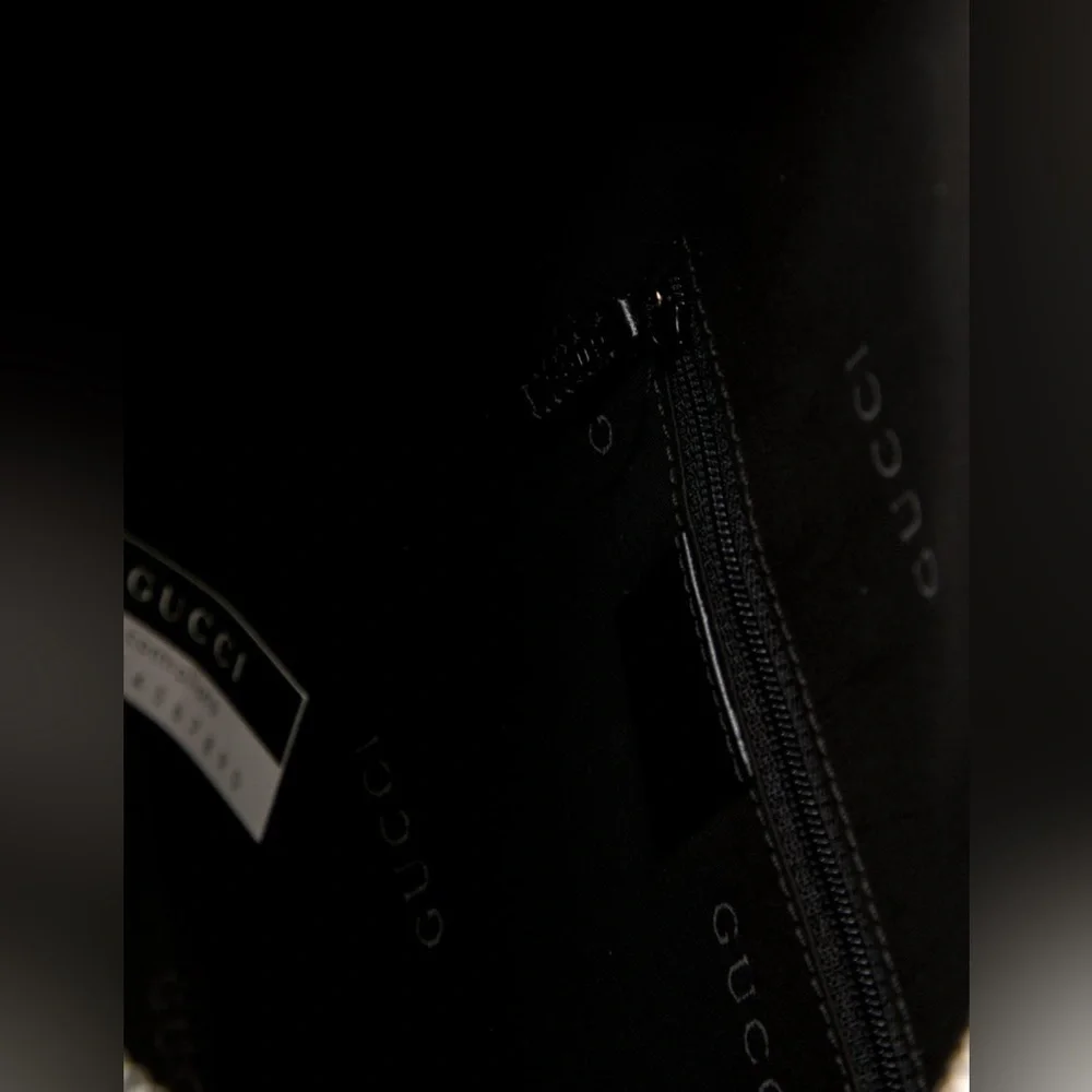 GUCCI Black Nylon Hobo Shoulder Bag